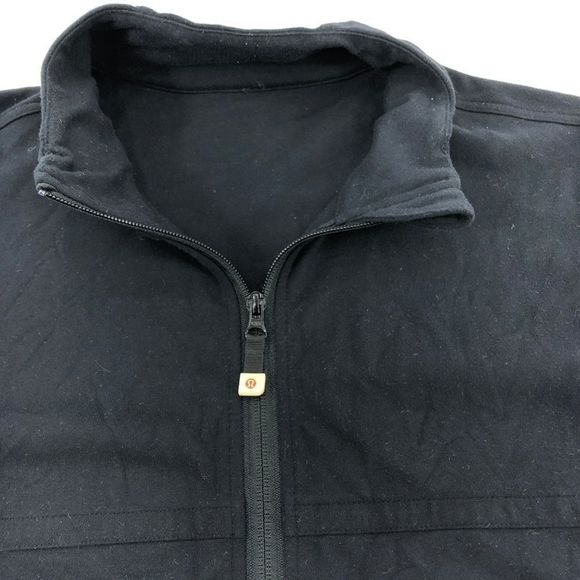 LULULEMON L Sweatshirt Full Zip Solid Black - Picture 2 of 8
